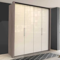 Wohnen Jugendzimmerschränke*2-türiger Falttürenschrank in Creme Glas - Vergil