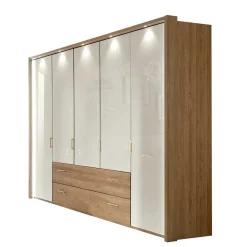 Wohnen 5-türiger Kleiderschrank Anglesia in Creme und Eiche
