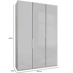 Wohnen Jugendzimmerschränke*2-türiger Kleiderschrank glasbeschichtet - Jimdira