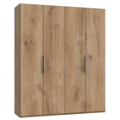 Wohnen 4-türiger Kleiderschrank im Holz Look - Dagidoyo