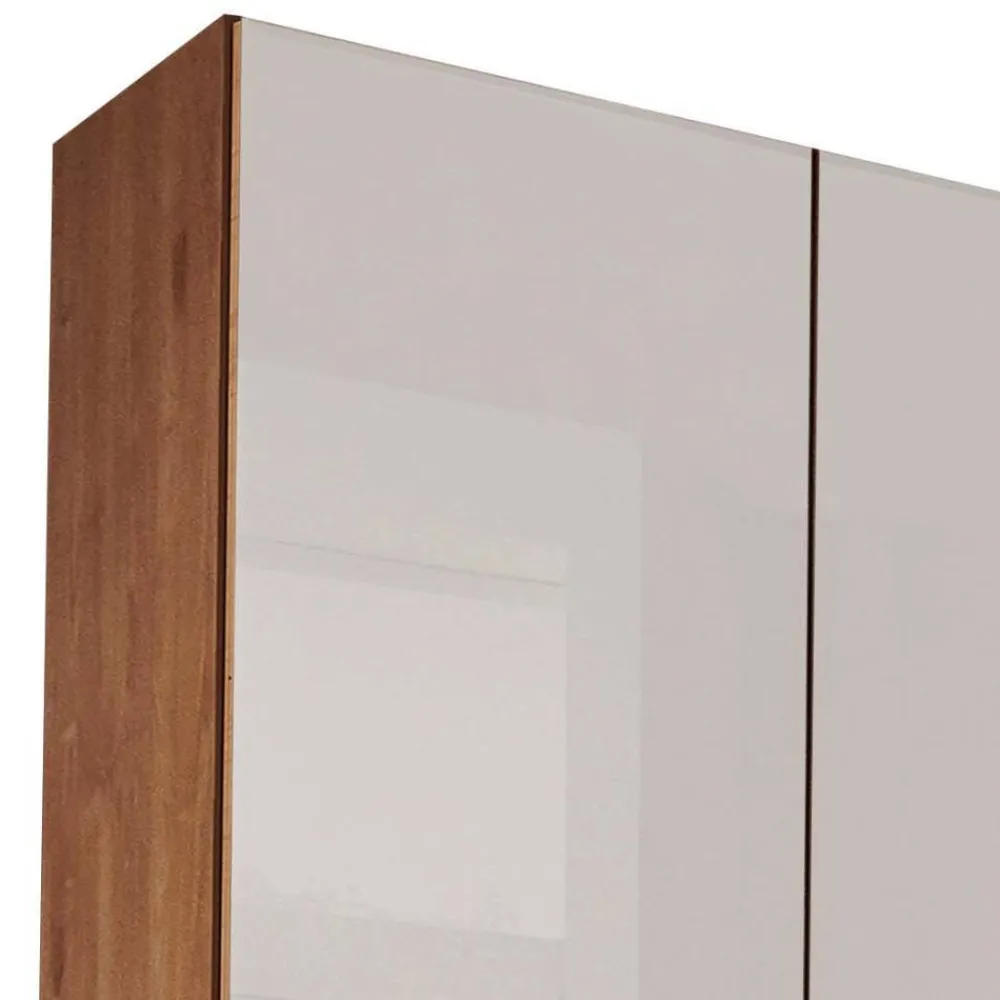 Wohnen 7-türiger Kleiderschrank in Weiß Glas - Dilacco