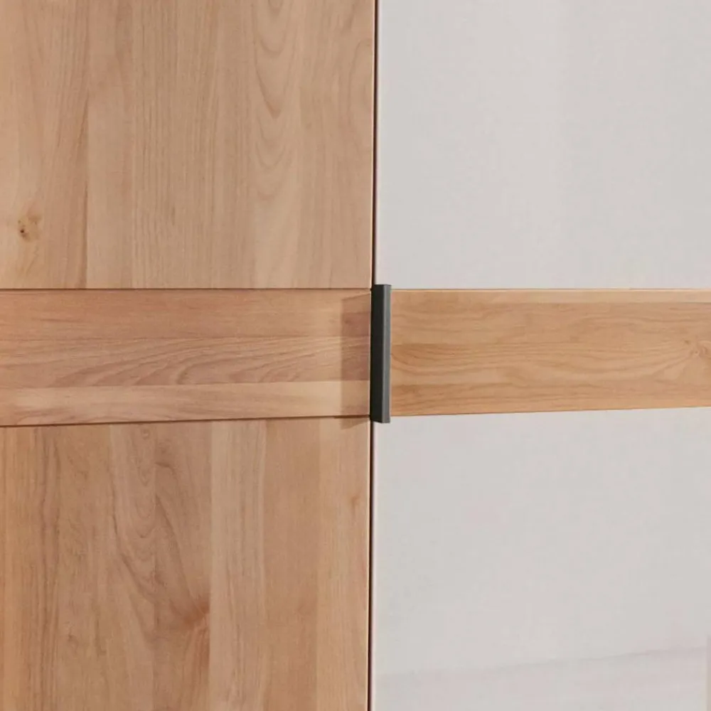 Wohnen 7-türiger Kleiderschrank in Weiß Glas - Dilacco