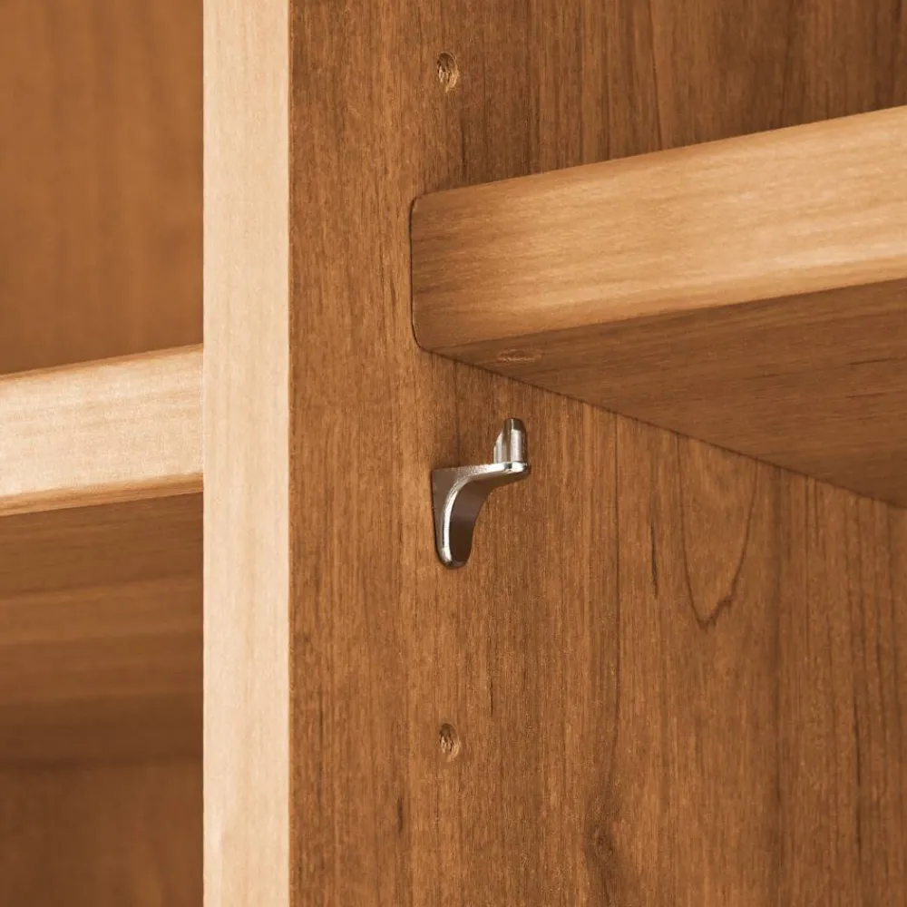 Wohnen 7-türiger Kleiderschrank in Weiß Glas - Dilacco