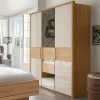 Wohnen Schränke|Kleiderschränke*3-türiger Kleiderschrank in Eiche & Beige - Emdsiva