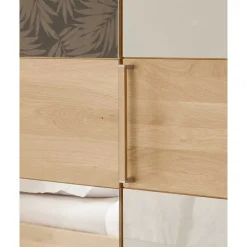 Wohnen Schränke|Kleiderschränke*3-türiger Kleiderschrank in Eiche & Beige - Emdsiva