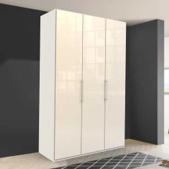 Wohnen 2-türiger Kleiderschrank in Creme Glasfront - Zidarie