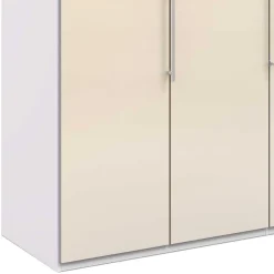 Wohnen 2-türiger Kleiderschrank in Creme Glasfront - Zidarie