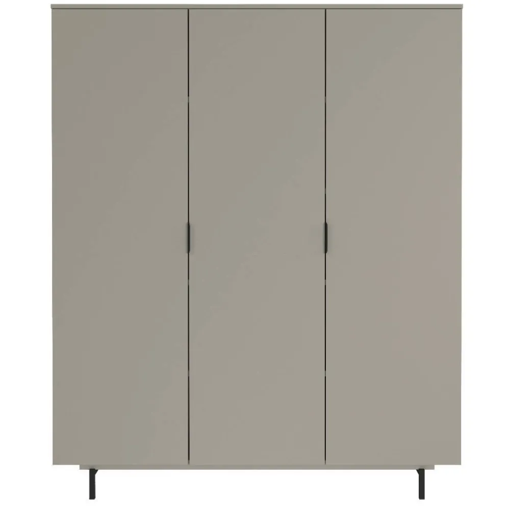 Wohnen Kinderkleiderschränke|Babyzimmerschränke*3-türiger Kleiderschrank in Grau - Suzanas