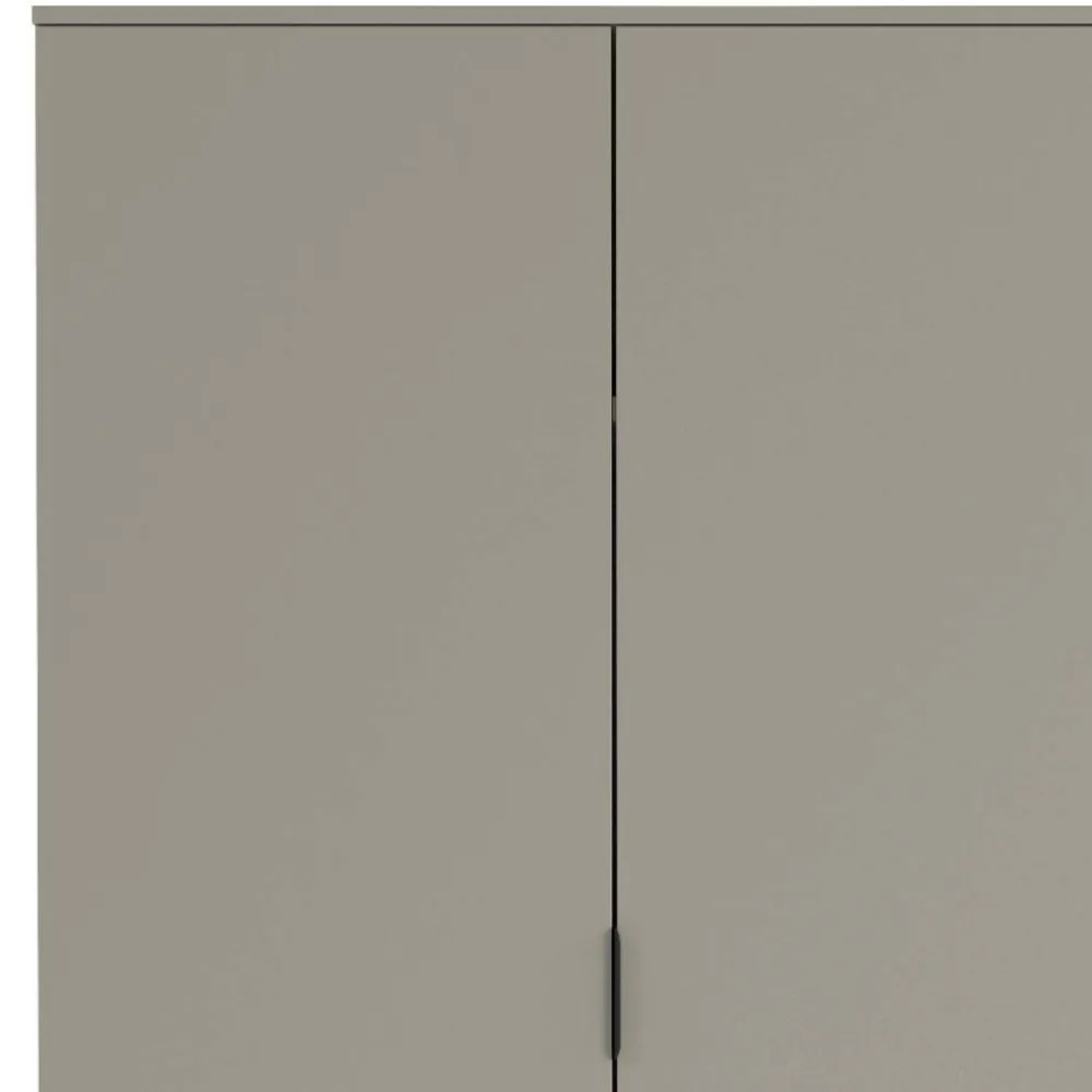 Wohnen Kinderkleiderschränke|Babyzimmerschränke*3-türiger Kleiderschrank in Grau - Suzanas