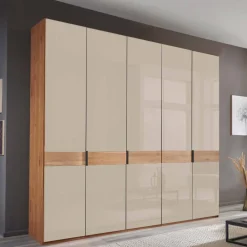 Wohnen 5-türiger Kleiderschrank mit Glasfront - Angelina