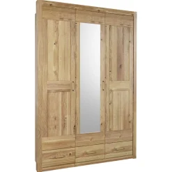 Wohnen 3-türiger Kleiderschrank mit 3 Schubladen - Zamron