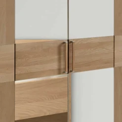 Wohnen Naturholzmöbel|Kleiderschränke*6-türiger Kleiderschrank mit 2 Spiegeln - Emdsiva III