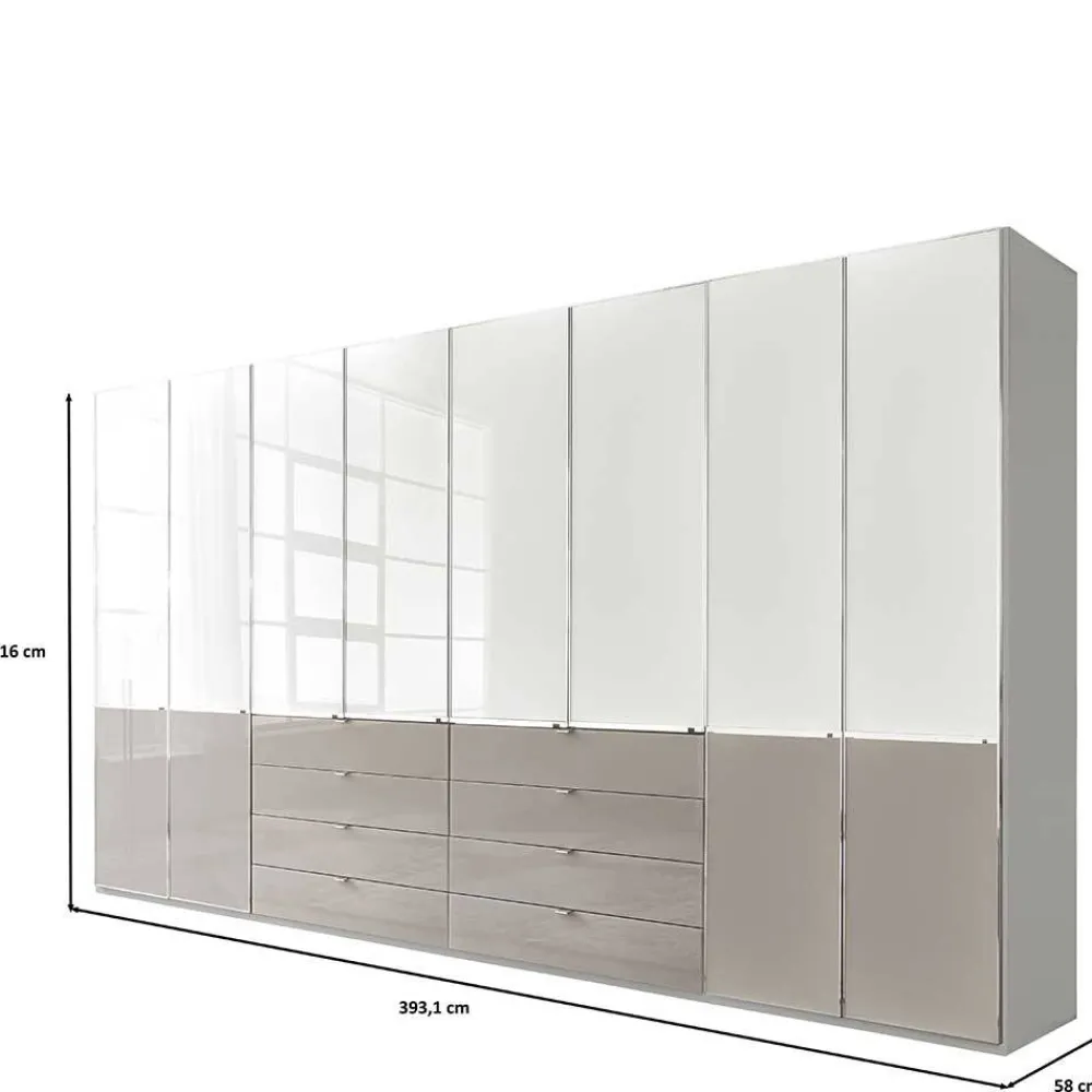 Wohnen 8-türiger Kleiderschrank mit acht Schubladen - Pascan