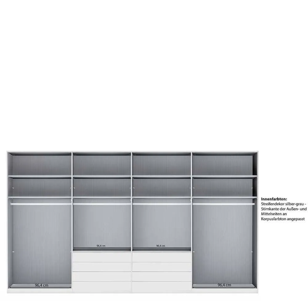 Wohnen 8-türiger Kleiderschrank mit acht Schubladen - Pascan