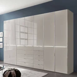 Wohnen 7-türiger Kombi-Kleiderschrank 345 cm breit - Nucina