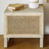 Wohnen Rattanmöbel*1-türiger Nachtschrank mit Rattan Wiener Geflecht - Bertino
