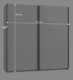 Wohnen Jugendzimmerschränke*2-türiger Schiebetürenschrank modern - Gulcam