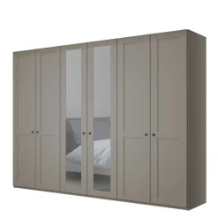Wohnen 6-türiger Schlafzimmer Kleiderschrank in Hellgrau - Ridonna