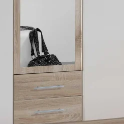 Wohnen 3-türiger Schlafzimmer Schrank mit 2 Schubladen - Purista