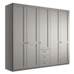 Wohnen 5-türiger Schlafzimmer-Schrank in Hellgrau - Ridonna