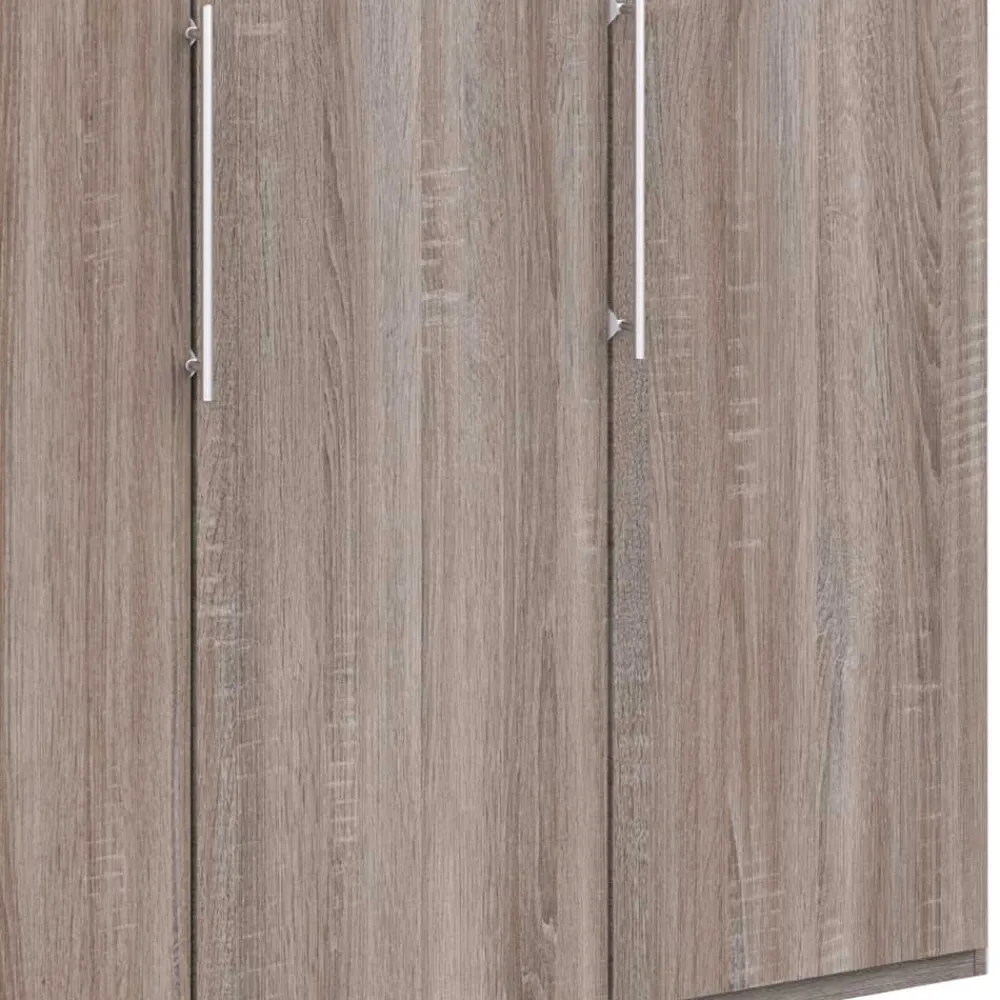 Wohnen 2-türiger Schlafzimmerschrank in dunkler Holzoptik - Crenba