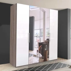 Wohnen Schränke|Kleiderschränke*2-türiger Schlafzimmerschrank mit Spiegel - Empresian