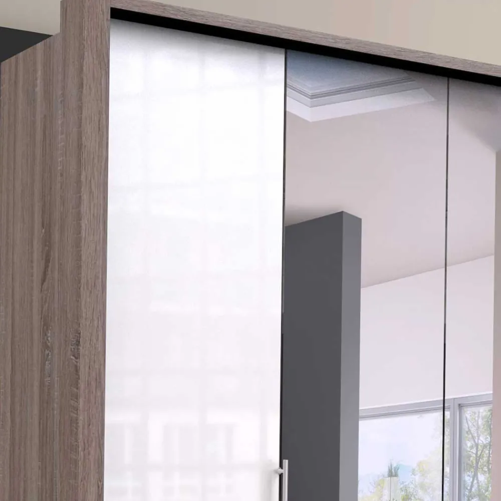 Wohnen Schränke|Kleiderschränke*2-türiger Schlafzimmerschrank mit Spiegel - Empresian