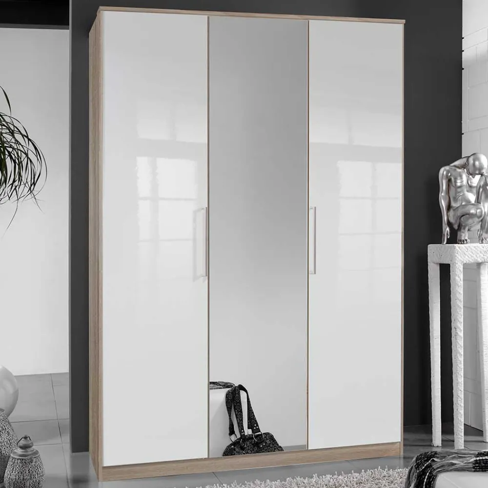 Wohnen Glasmöbel|Jugendzimmerschränke*3-türiger Schlafzimmerschrank zweifarbig - Grands