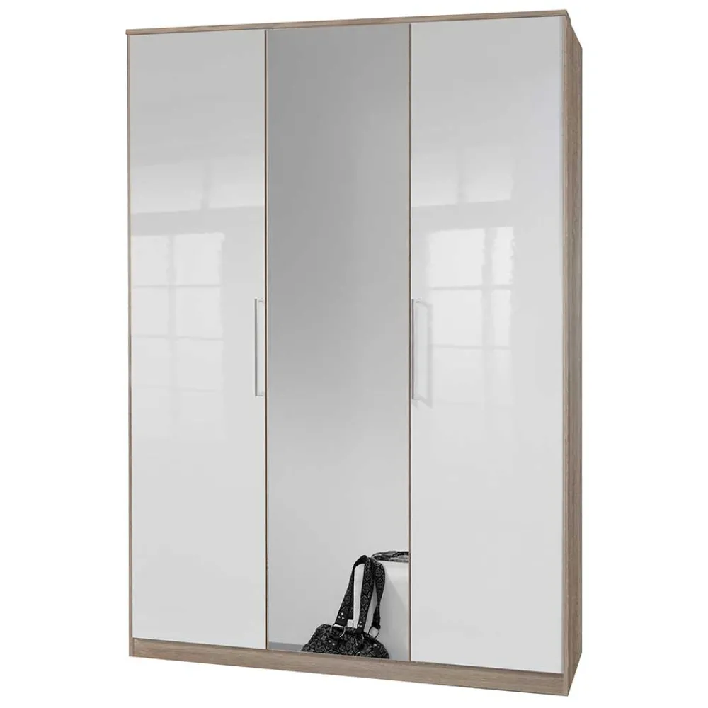 Wohnen Glasmöbel|Jugendzimmerschränke*3-türiger Schlafzimmerschrank zweifarbig - Grands