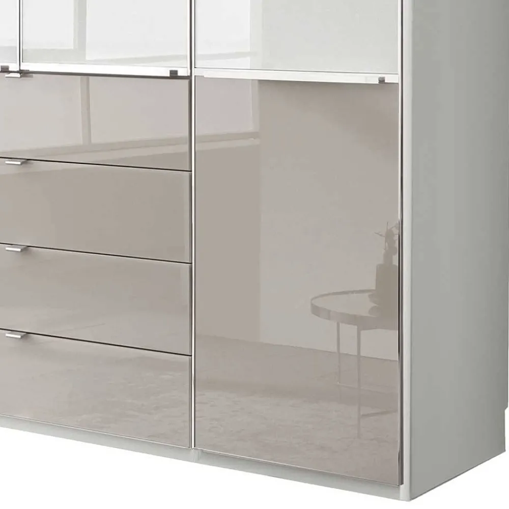 Wohnen 4-türiger Schlafzimmerschrank mit vier Schubladen - Pascan