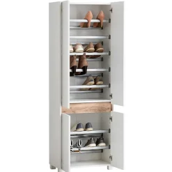 Wohnen Schuhschränke*4-türiger Schrank für Schuhe in Weiß - Etravia