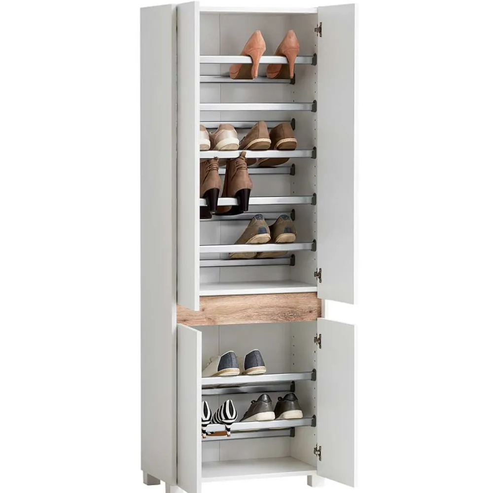 Wohnen Schuhschränke*4-türiger Schrank für Schuhe in Weiß - Etravia