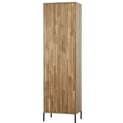 Wohnen Skandinavische Möbel|Esszimmer-Vitrinen*2-türiger Schrank in Eiche & Schwarz - Banyo