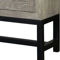 Wohnen 2-türiger Schrank in Grey Wash Holz - Liberatos