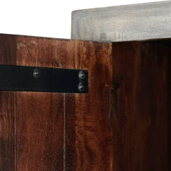 Wohnen 2-türiger Schrank in Grey Wash Holz - Liberatos