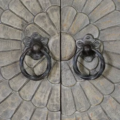 Wohnen 2-türiger Schrank in Grey Wash Holz - Liberatos