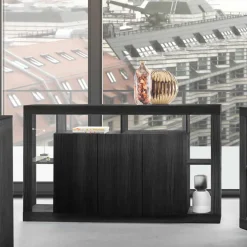 Wohnen Sideboards & Kommoden|Sideboards & Kommoden*3-türiger Schrank mit 6 offenen Fächern - Bihar