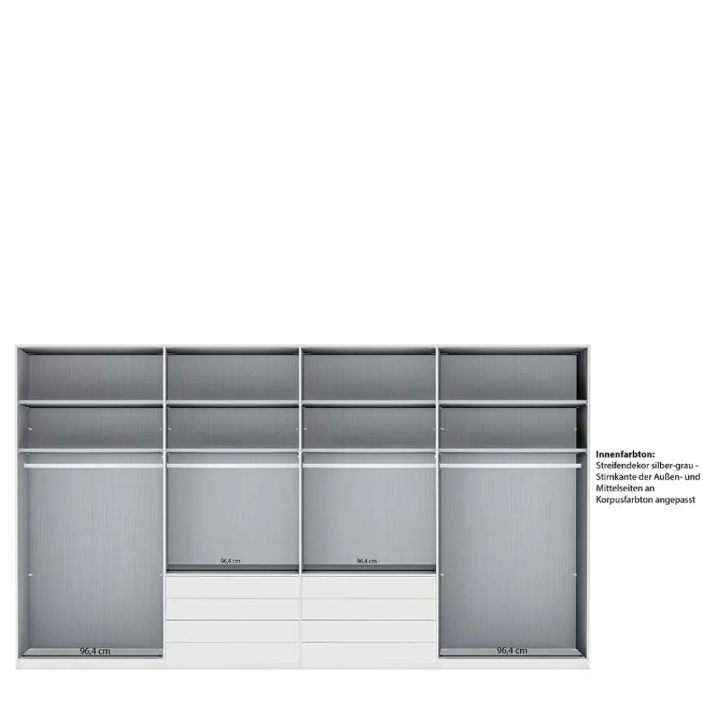 Wohnen 8-türiger Schrank mit acht Schubladen - Nucina