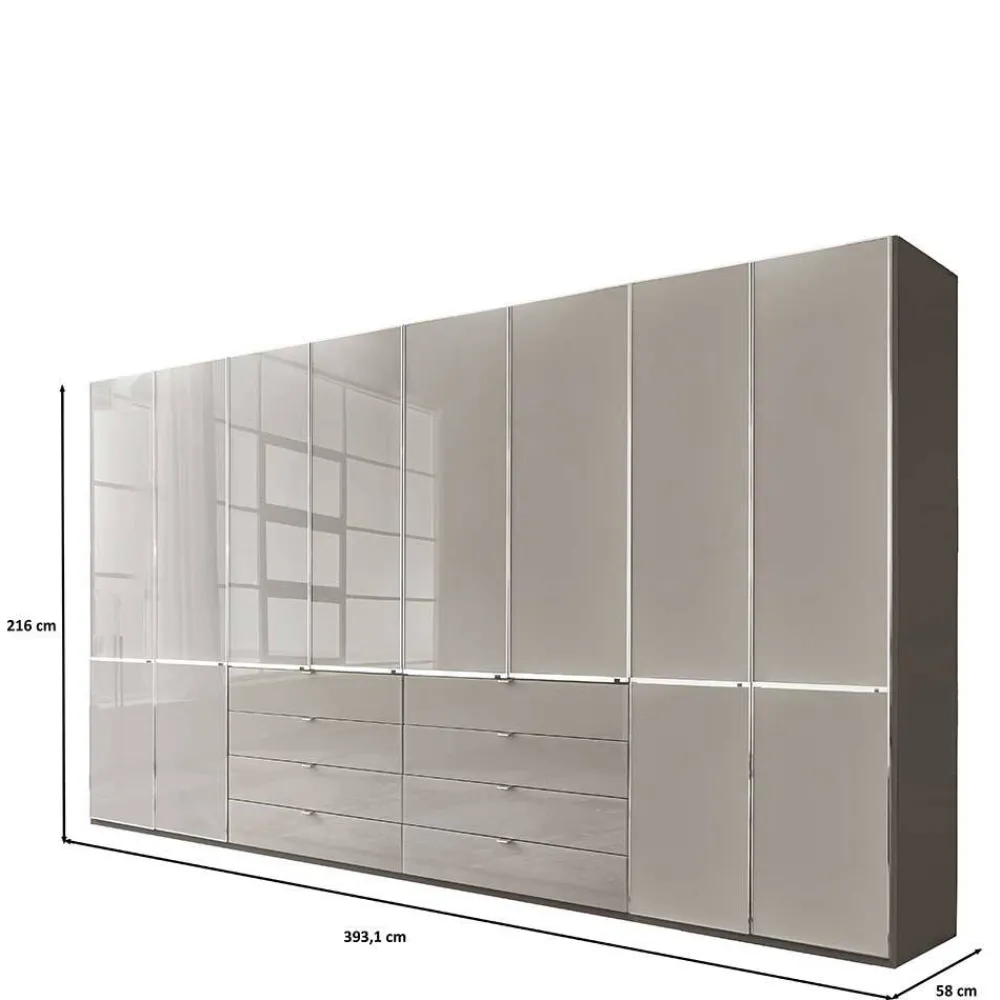 Wohnen 8-türiger Schrank mit acht Schubladen - Nucina