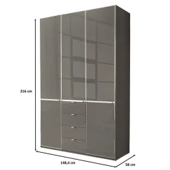 Wohnen Jugendzimmerschränke*3-türiger Schrank mit vier Schubladen - Madita