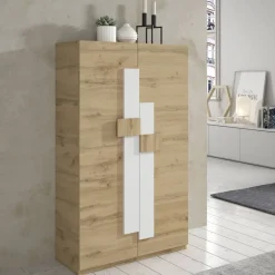 Wohnen 2-türiger Schuhschrank mit sechs schrägen Böden - Lornas