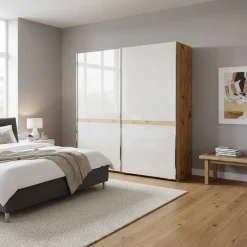 Wohnen Jugendzimmerschränke*2-türiger Schwebetüren Kleiderschrank 200cm breit - Crascanu