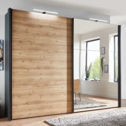 Wohnen 2-türiger Schwebetürenschrank mit Spiegel - Checky