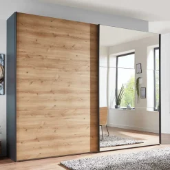 Wohnen 2-türiger Schwebetürenschrank mit Spiegel - Checky