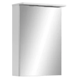 Wohnen 1-türiger Spiegelschrank fürs Bad in Weiß - Nuszaleva