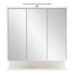 Wohnen 3-türiger Spiegelschrank mit Ablage - Asinaras