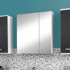 Wohnen 2-türiger Spiegelschrank ohne Beleuchtung - Metrioa