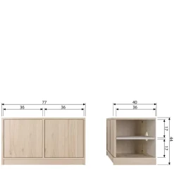 Wohnen Sideboards & Kommoden|Sideboards & Kommoden*2-türiger Unterschrank für TV in Eiche - Ewana