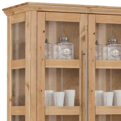 Wohnen Esszimmer-Vitrinen*6-türiger Vitrinenschrank aus Kiefer massiv - Noellisa