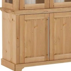 Wohnen Esszimmer-Vitrinen*6-türiger Vitrinenschrank aus Kiefer massiv - Noellisa